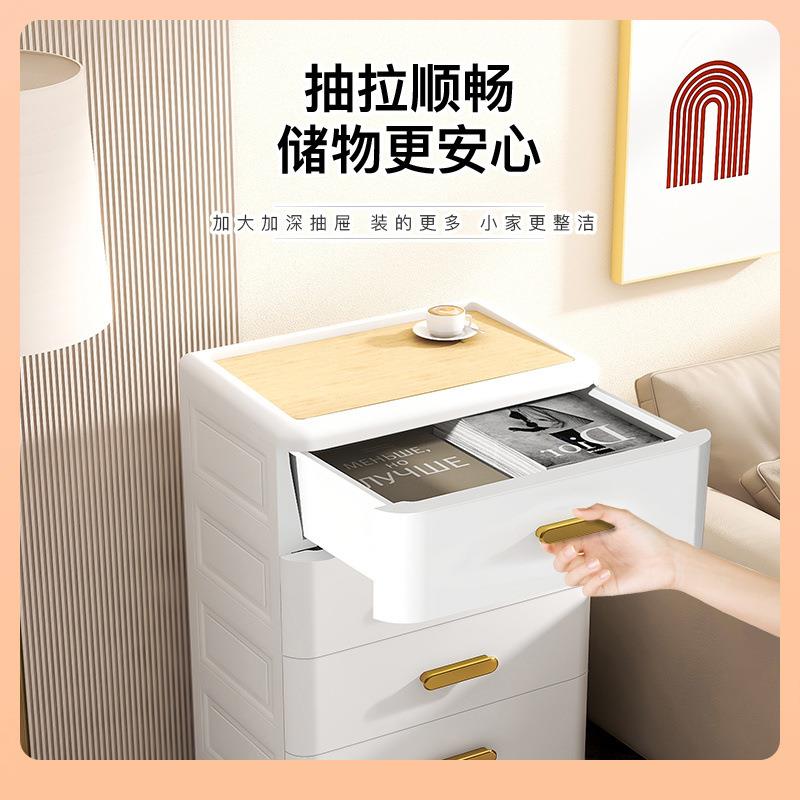 ۶70CM宽抽屉式收纳柜家用客厅置物柜多层塑料储物柜轻奢卧室床