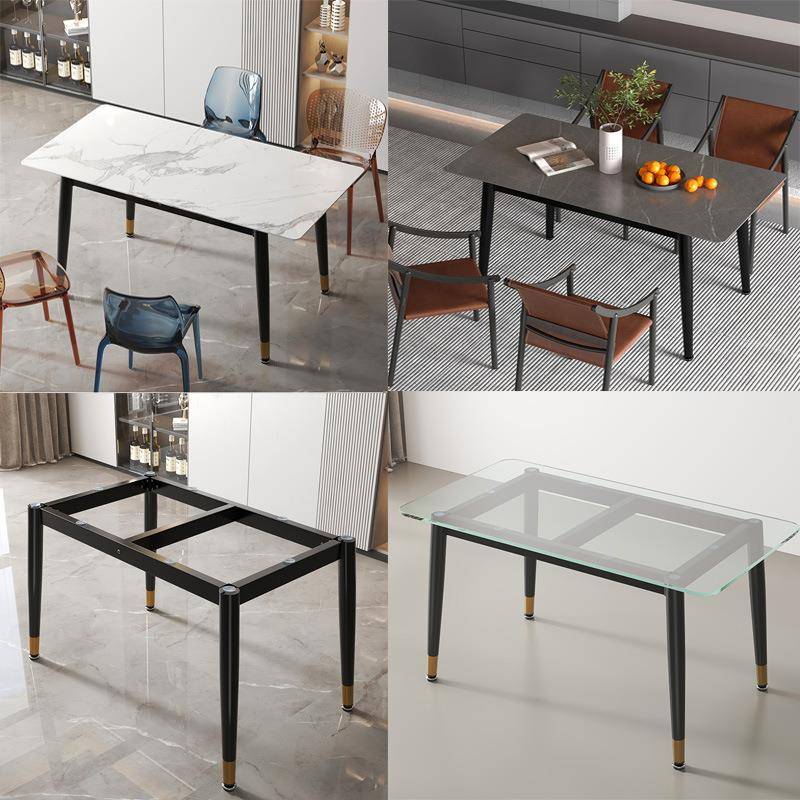 瓷砖支持脚轻奢餐桌大理石底座桌腿办公桌金属桌子简约岩板架架子