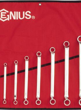 天赋（GENIUS）DE-708M工具8件套精抛光公制双梅花扳手组