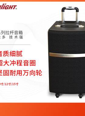 爱浪EX惊雷系列重低音广场舞拉杆电瓶音箱户外移动拉杆便携K歌