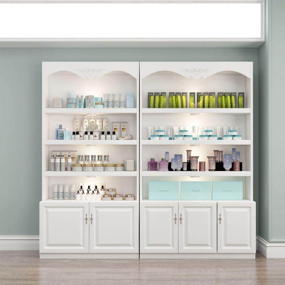 欧式化妆品展示柜陈列柜美甲店隔断货柜美容院展柜产品展示柜货架