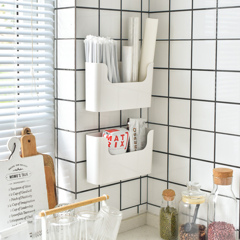 黏贴款的收纳架无痕贴挂式悬挂式整理盒,收纳整理,壁式收纳盒,淘宝优惠券,粉丝福利购,淘宝优惠卷