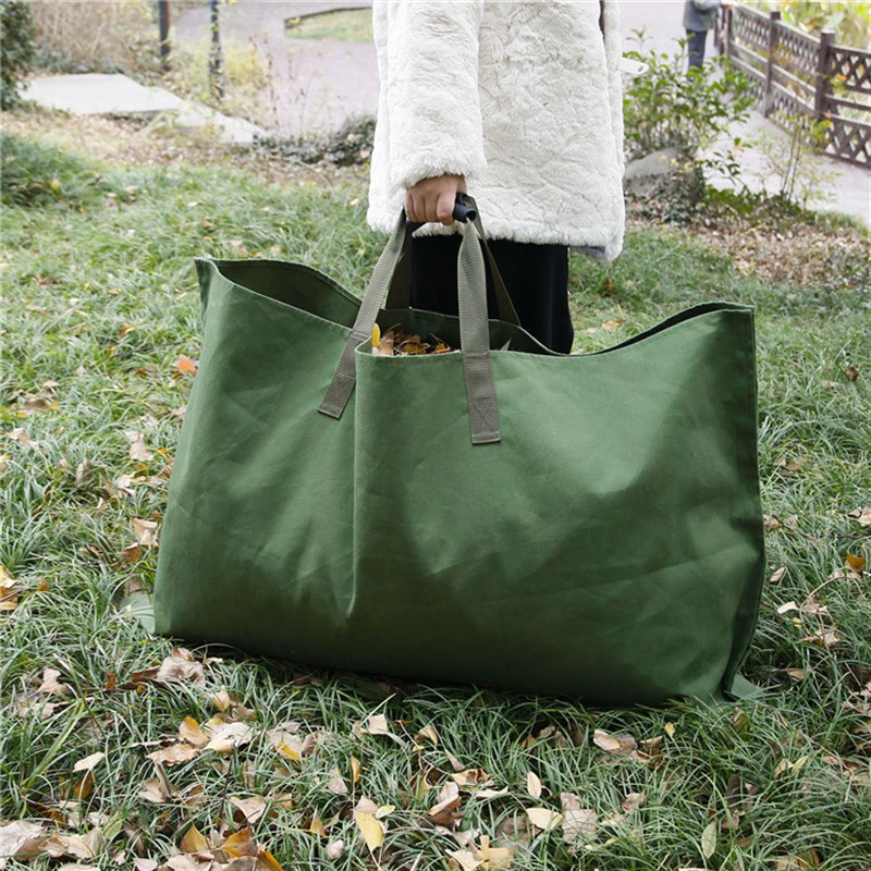 多功能二合一防水树叶袋花园草坪垃圾收纳袋帆布种植垫