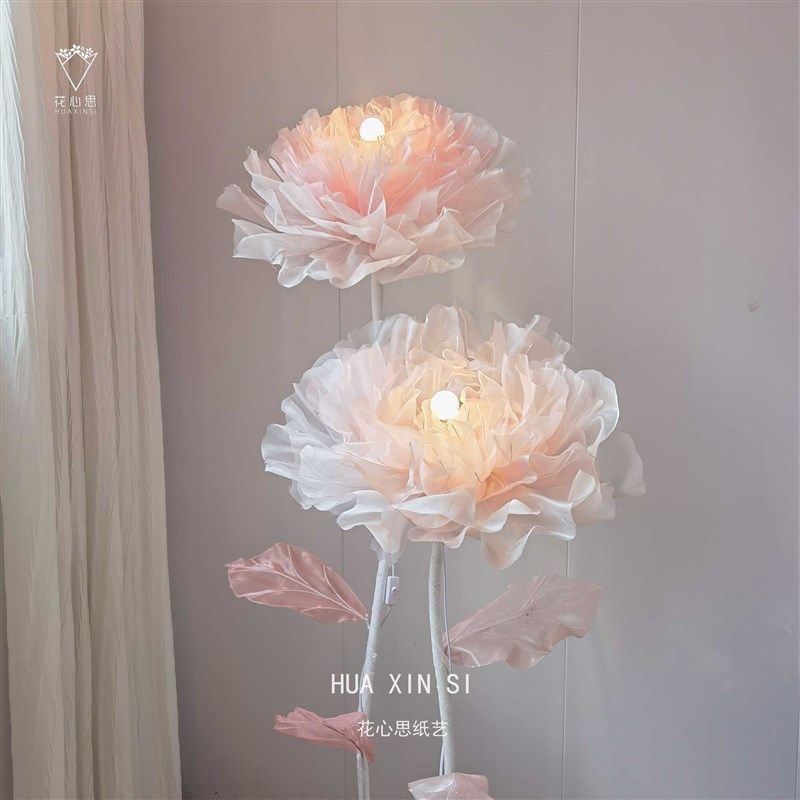 成品芍药闪光纱花艺底座婚礼路引橱窗装饰布置花纱手工花灯,鲜花速递/花卉仿真/绿植园艺,花材,淘宝优惠券,粉丝福利购,淘宝优惠卷