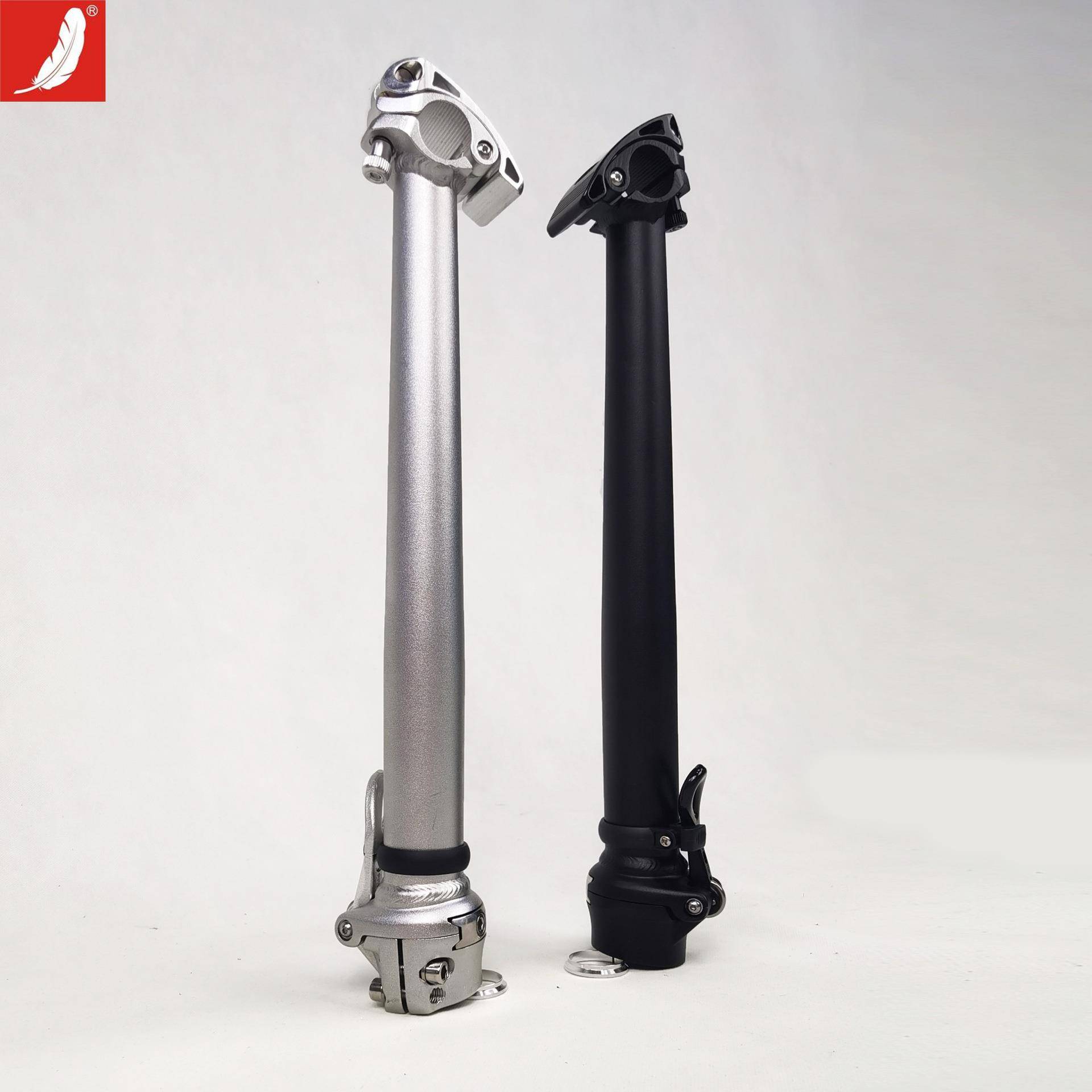 小轮折叠自行车铝合金一体可伸缩快拆头管竖管改装