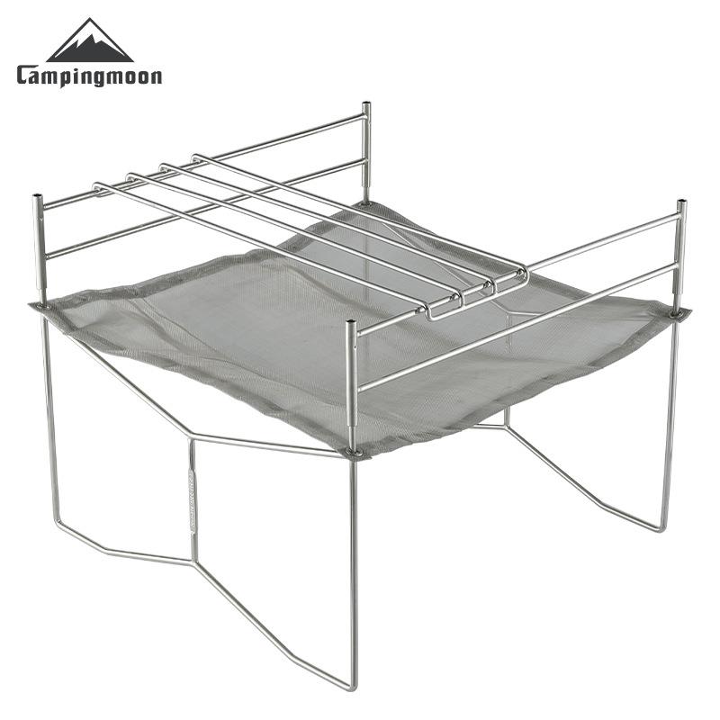 柯曼SOLO-303大号不锈钢索乐焚火台L可折叠配备收纳包自带烧烤网