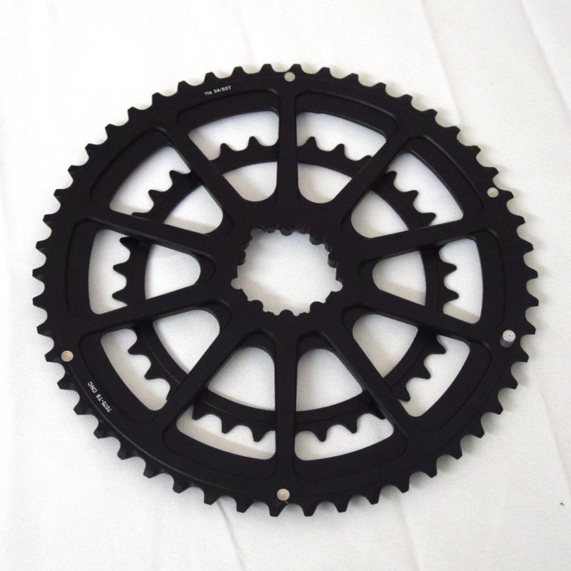 公路车牙盘折叠车齿盘50-34一体轮盘10速11速盘片GXP兼容