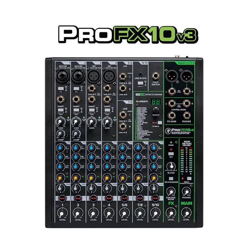 美奇RUNNINGMAN调音台ProFX10v3调音台支持直播K歌带声卡