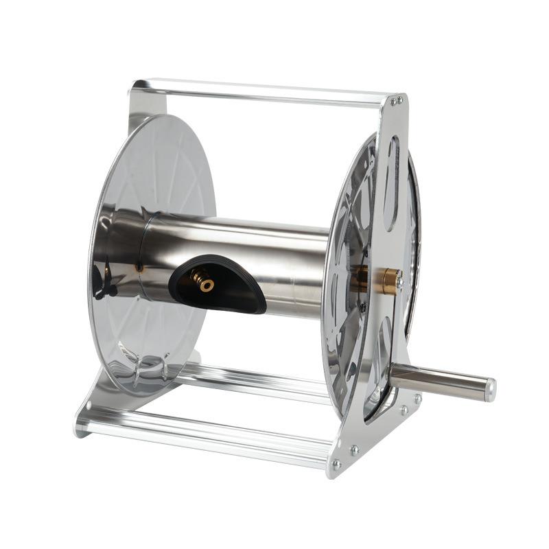 不锈钢大号水管车洗车水枪水管收纳架花园浇花软管卷收纳车