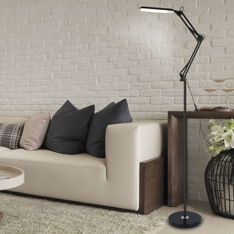 LED简约软管办公学习护眼家居折叠铁艺北欧美式钢琴酒店落地灯