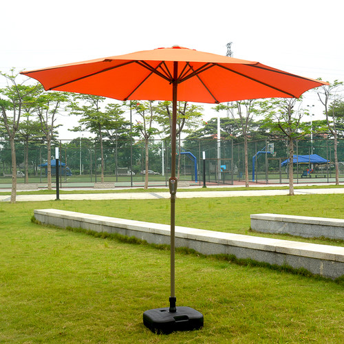 户外遮阳伞红外庭院花园休闲伞中沙伞柱滩伞黄橙桔白蓝室绿