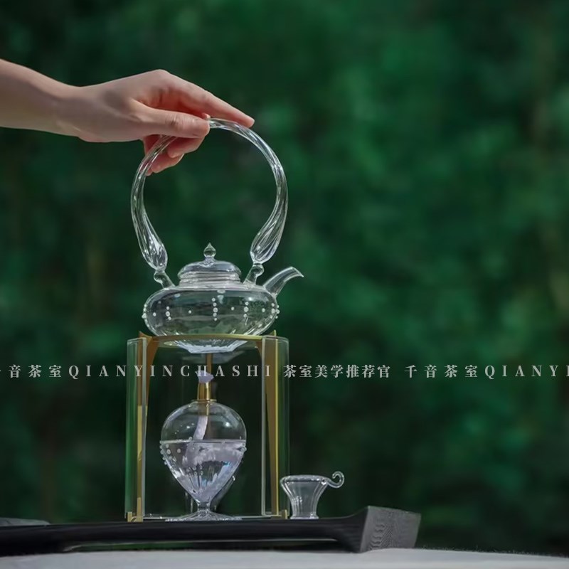 【十卿朝露玻璃酒精灯套组】围炉煮茶酒精炉玻璃烧水壶明火耐高温