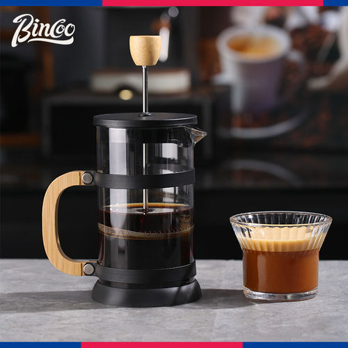 Bno奶璃法手壶家用手动打奶泡器牛玻打发器压冲咖啡滤压壶