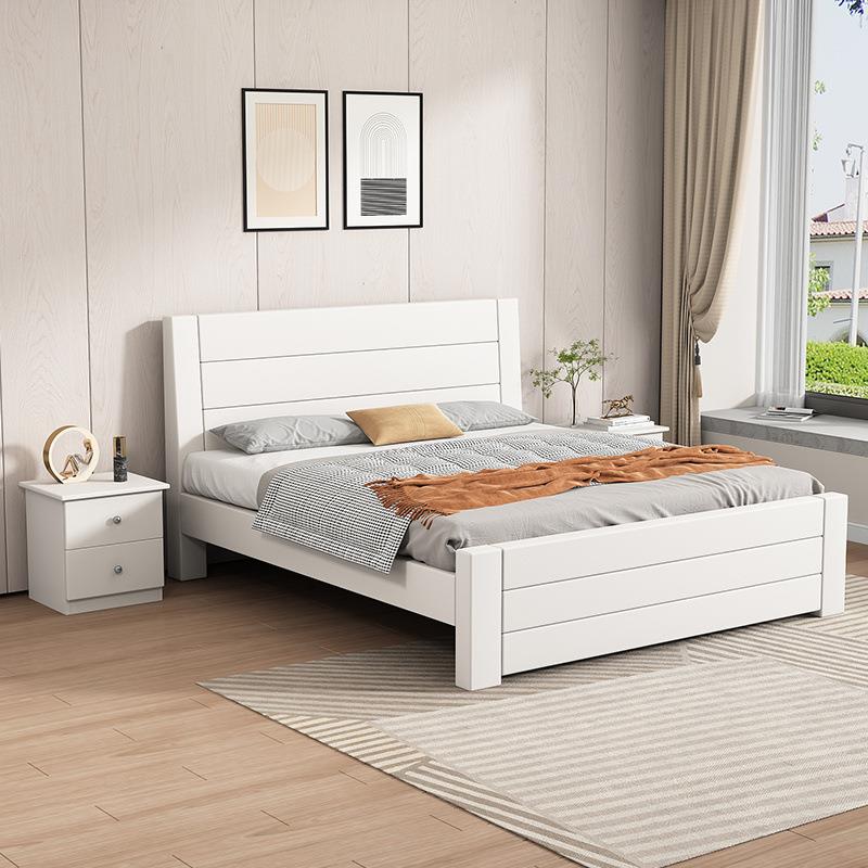 【折扣价】经济型简约中式实木床双人床1.8米出租房单人床1.5米1