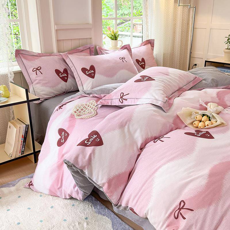 【折扣价】秋冬季加厚床上用品学生宿舍磨毛纯棉全棉床单被套三四