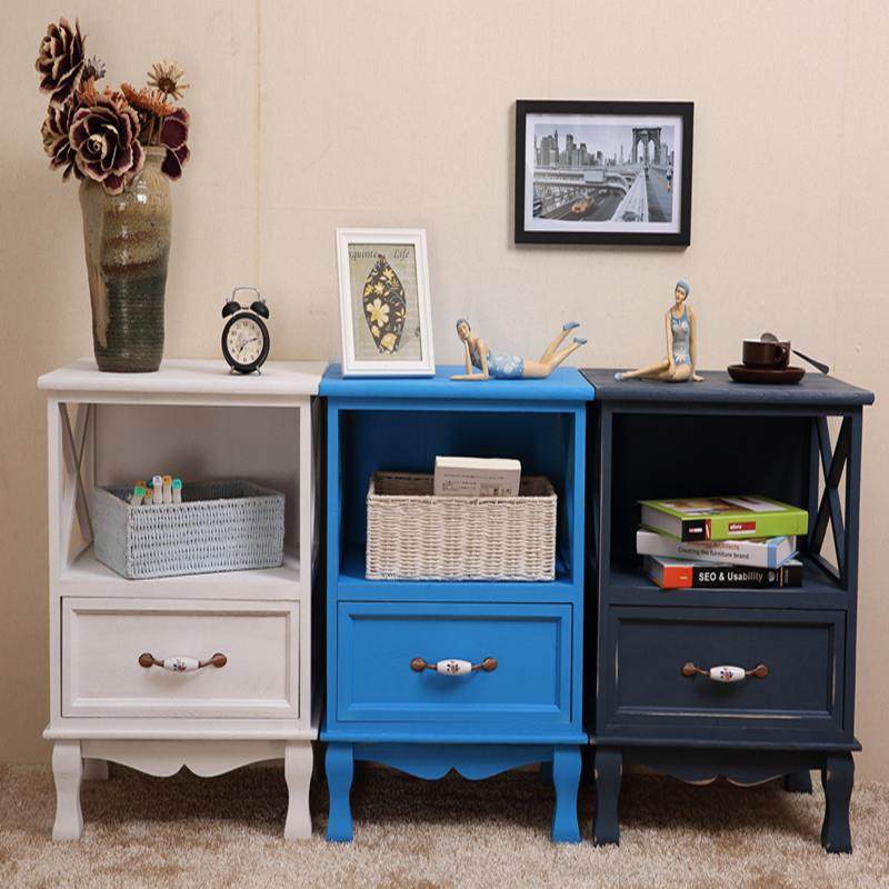 现代简约床头柜木质家居卧室床边收纳柜实木多功能床边柜