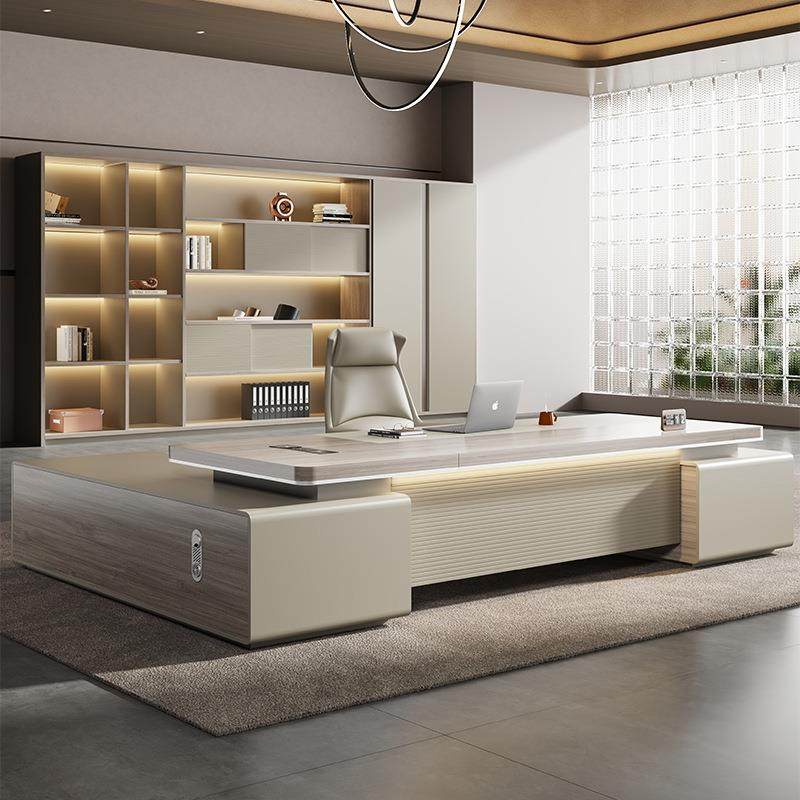 轻奢老板办公桌椅组合简约现代总裁室高级感家具经理主管桌大班台,3C数码配件,USB灯,淘宝优惠券,粉丝福利购,淘宝优惠卷
