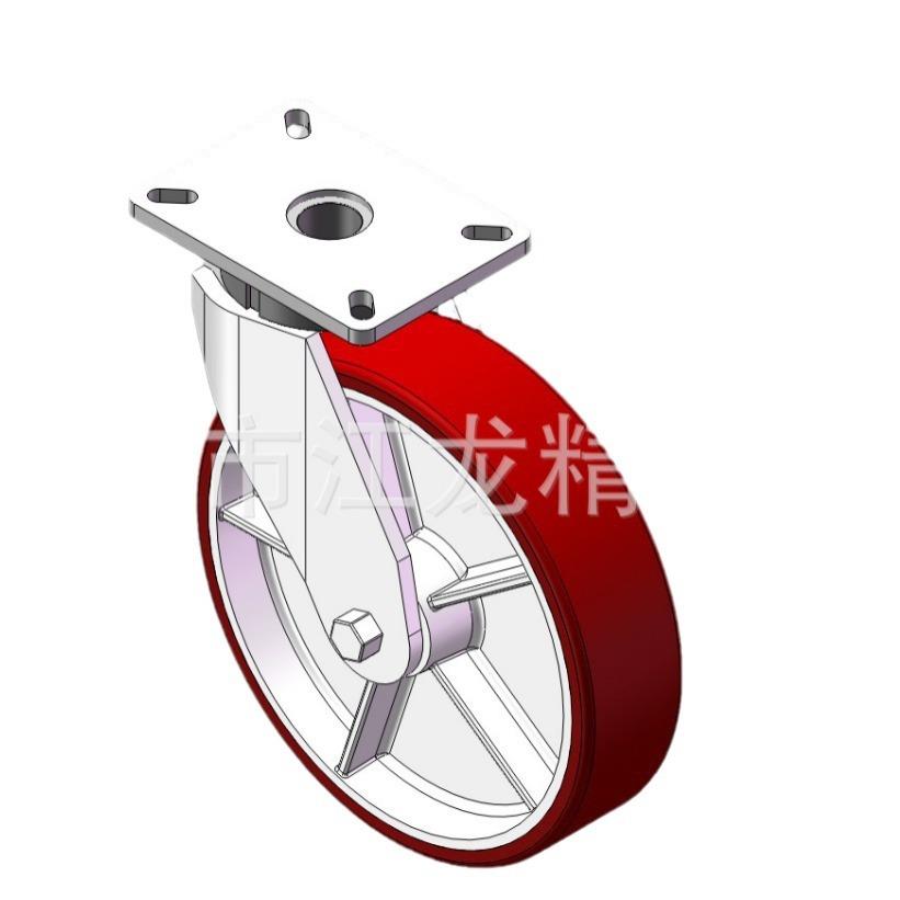 12英寸1550kgs超重型脚轮双孖轮刹车万向固定轮重型龙门架脚轮