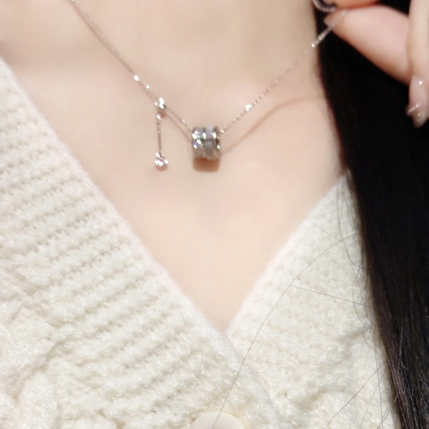 小蛮腰项链女ins轻奢高级感毛衣链925纯银小众颈链锁骨链送女友