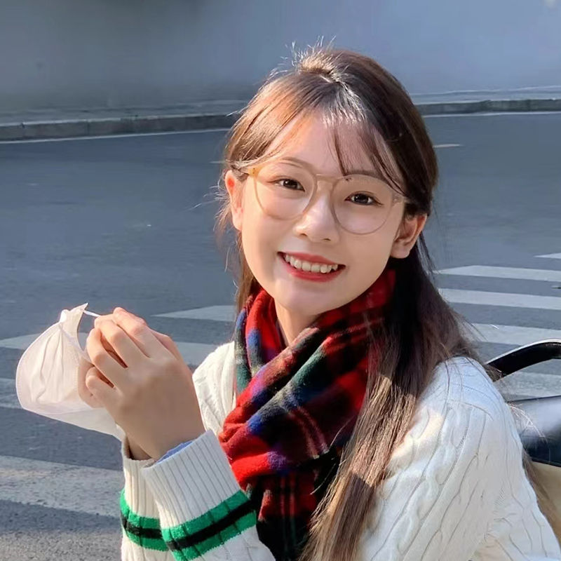 素颜近视眼镜女学生ins高颜值圆框显白防蓝光平光镜可配度数韩潮