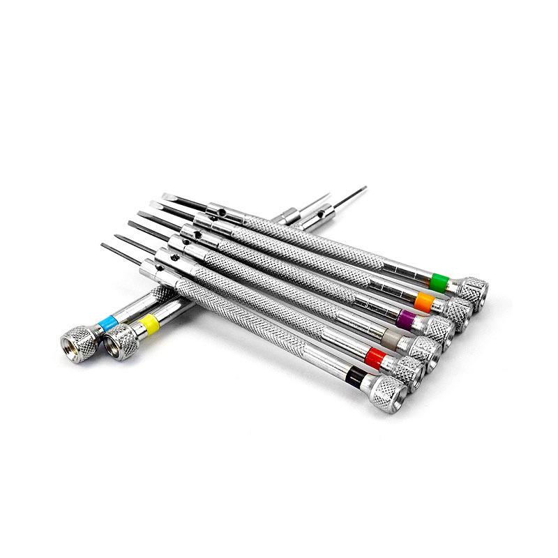 修表工具0.6-2.0一字十字起子螺丝批+13备用头+迷你螺丝刀