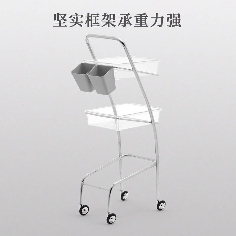新款美发推车发廊工具车多功能置物架杠车理发店烫染美容收纳推车