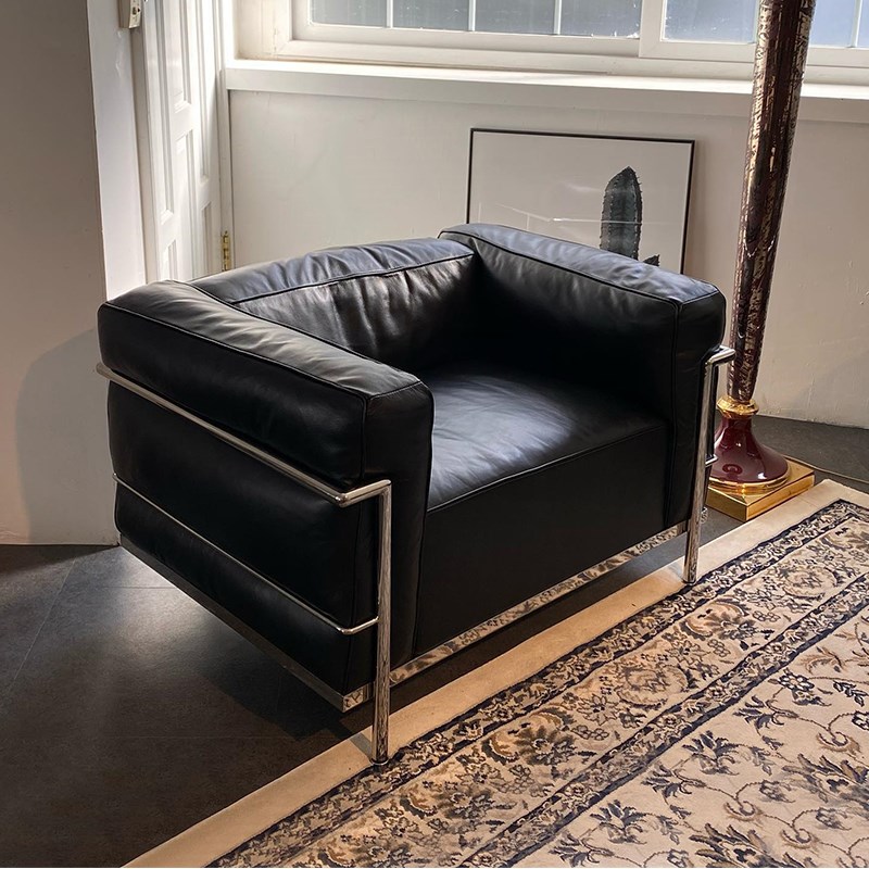 LC3沙发单人客厅真皮中古风轻奢高端头层牛皮小户型包豪斯沙发