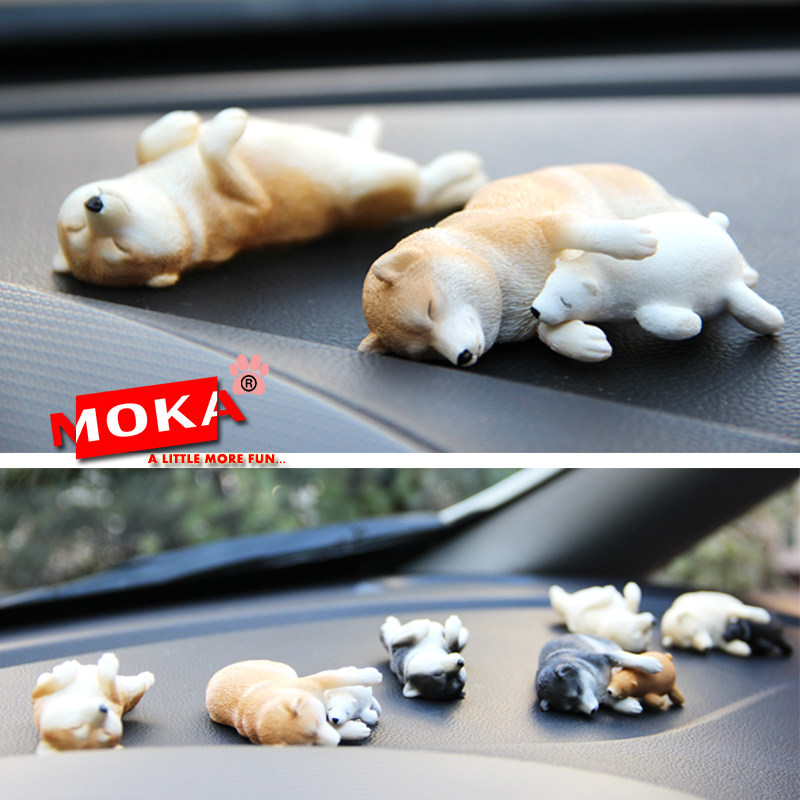【动物星球】系萌睡 柴犬 高档礼品车内装饰摆件潮玩