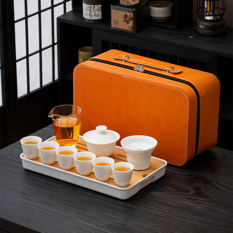 可携式旅行茶具套组高档户外功夫茶具带茶盘活动可印刷o