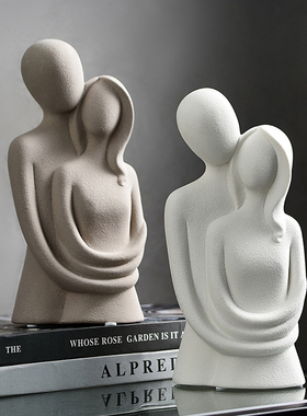 现简约抽象艺术感家居摆件客厅电视柜高档轻奢装饰品