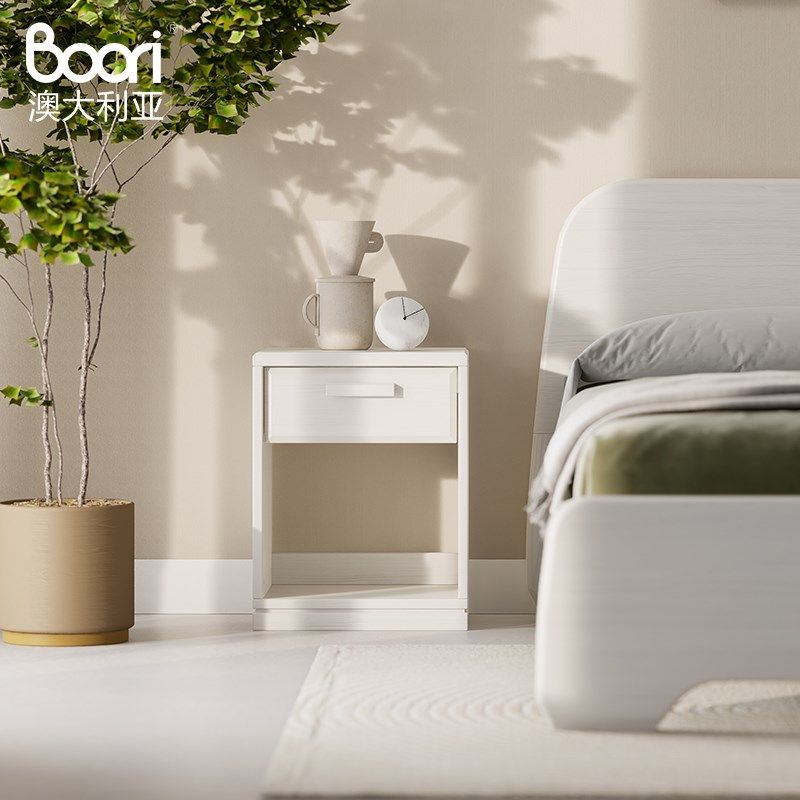 r方块全实木床头柜卧室储物三斗柜收纳柜小户型边柜,住宅家具,床头柜,淘宝优惠券,粉丝福利购,淘宝优惠卷