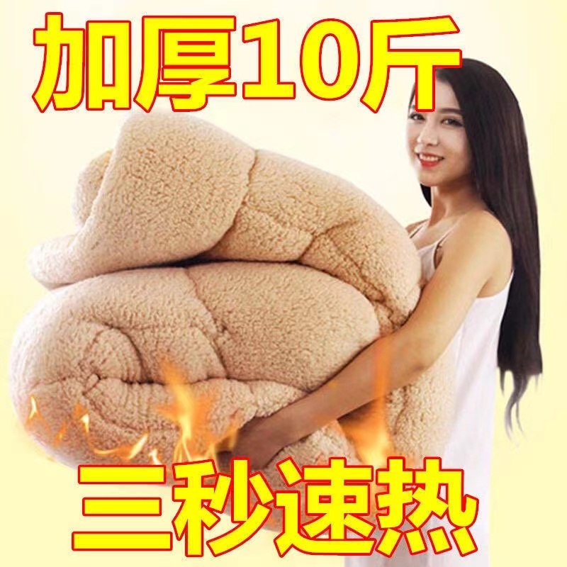【3秒速热】加厚10斤羊羔绒被子