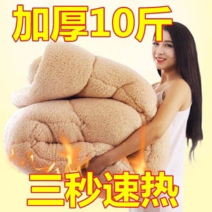 加厚10斤羊羔绒被子牛奶绒保暖被芯学生宿舍驱寒冬被 3秒速热