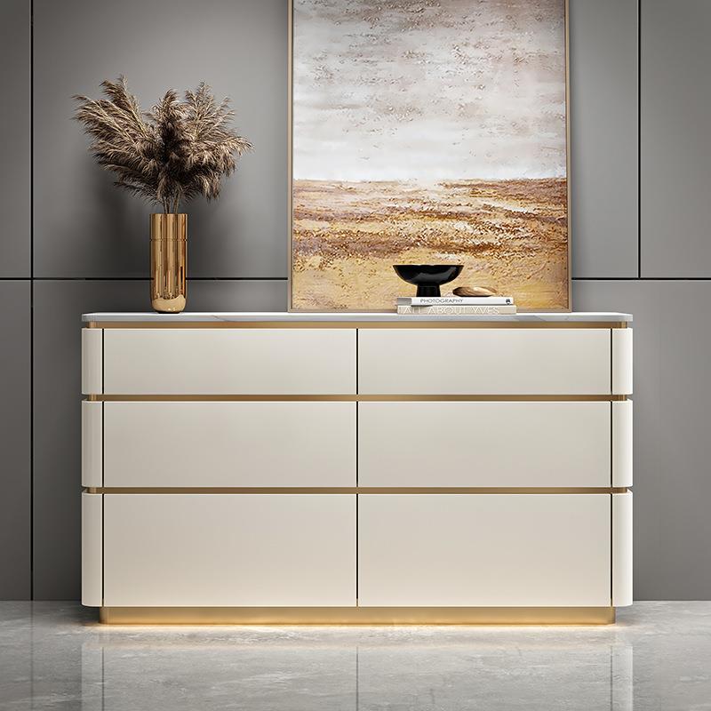 意式极简八斗柜实木轻奢卧室收纳柜储物柜六斗抽屉柜餐边柜玄关柜