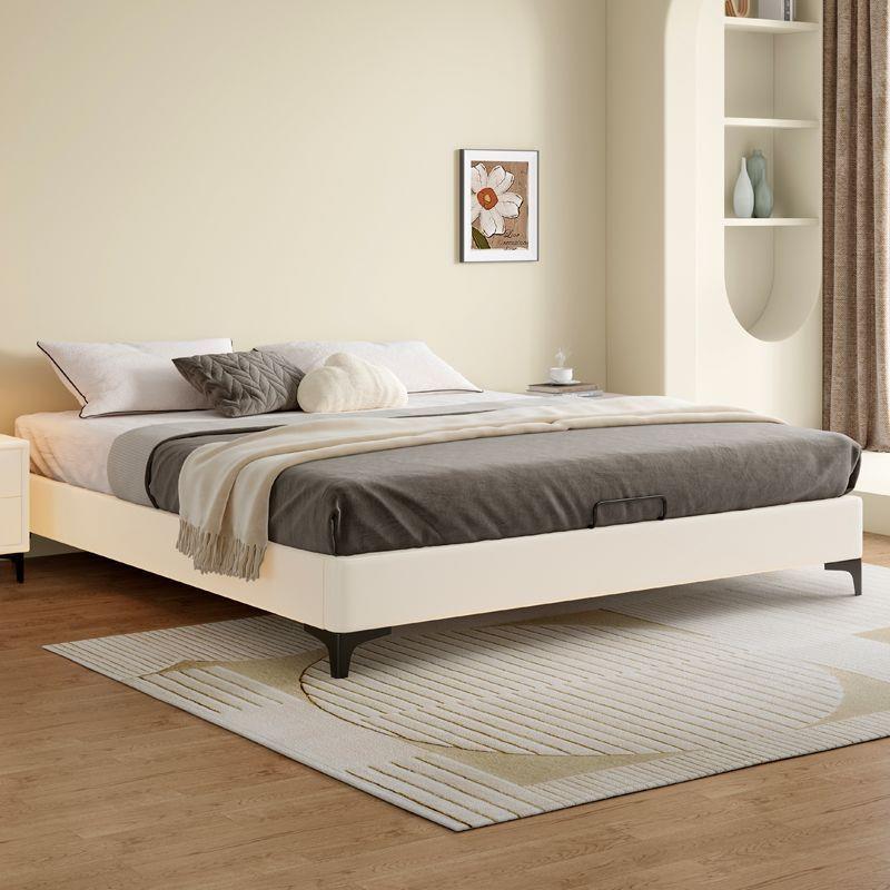 无床头床排骨架床静音加密猫抓皮床酒店公寓民宿实木床架榻榻米床