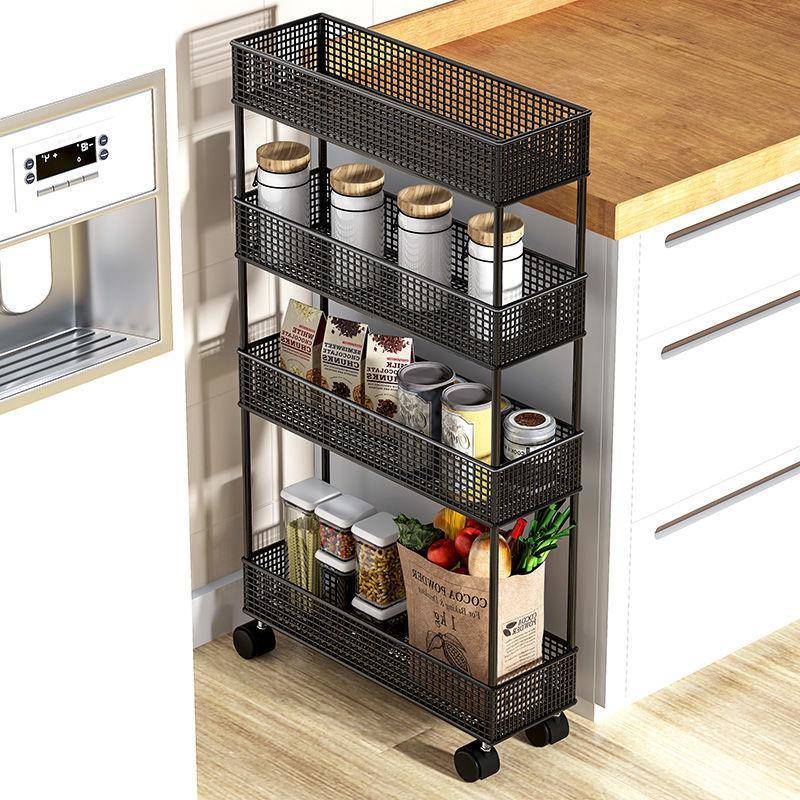 夹缝置物架厨房缝隙冰箱侧收纳柜边缝超窄极窄缝门后卫生间储威东