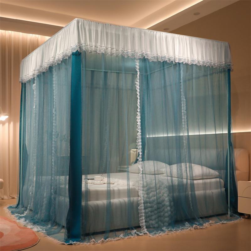 【折扣价】CB#2025新款卧室三开门宫廷落地蚊帐1.2m1.5m1.8m2米床