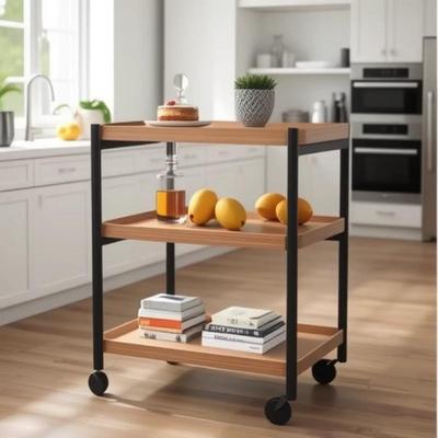 【折扣价】客厅可移动小推车茶几双层边几家用带轮子置物架沙发边