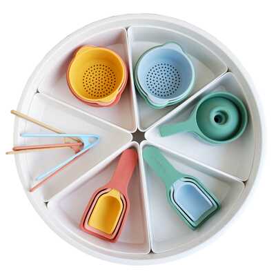 正品ABS感官盆幼儿场景搭建蒙氏sensory playtray 带6根防滑条