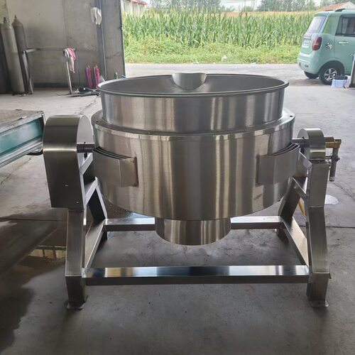 蒸汽式夹层锅 立式全自动不糊锅搅拌锅 食堂熬粥夹层蒸煮锅设备