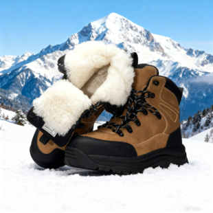 东北哈尔滨长白山雪地靴男户外防水防滑加绒特厚皮毛一体保暖棉鞋