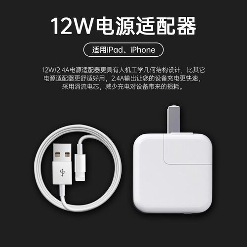12W充电器，适用iPad/iPhone