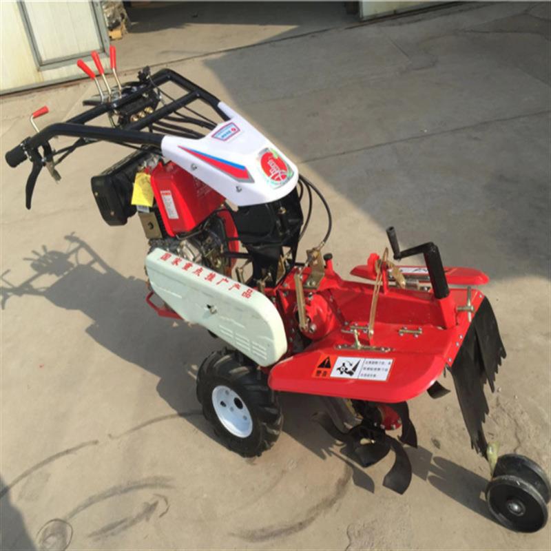 大葱种植开沟培土机 手把可旋转窄论据田园管理机 多功能葱姜种植