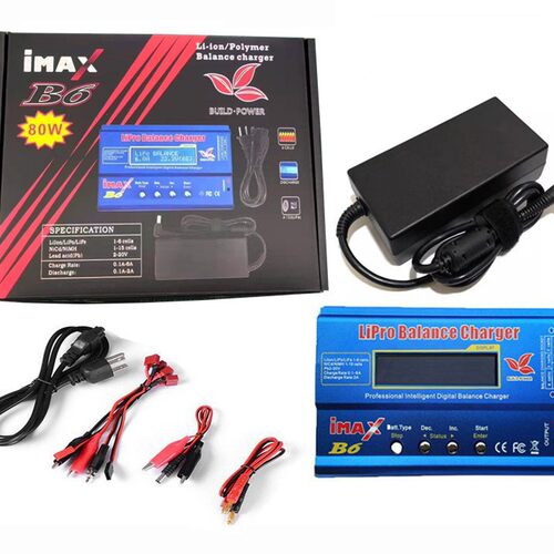 imaxB6B6AC80W多功能智能充电器/平衡充/全套装配电源线