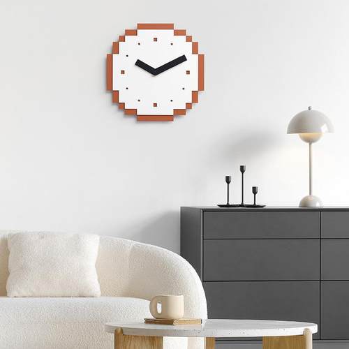 wozoom屋准免打孔创意像素钟表客厅家用挂钟时尚2025新款装饰时钟