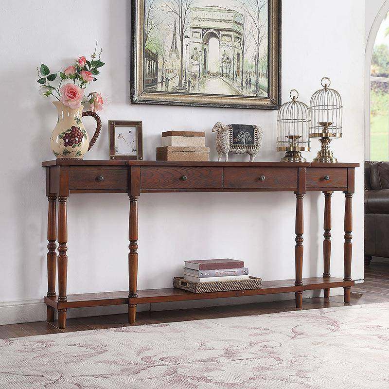 美式玄关台入户过道玄关桌客厅条案窄桌靠墙轻奢实木玄关柜置物架,鲜花速递/花卉仿真/绿植园艺,割草机/草坪机,淘宝优惠券,粉丝福利购,淘宝优惠卷