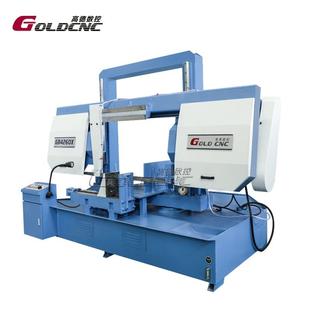 新款 60°斜切液压双立柱旋转带锯床 GB4260X角度金属带锯床45°