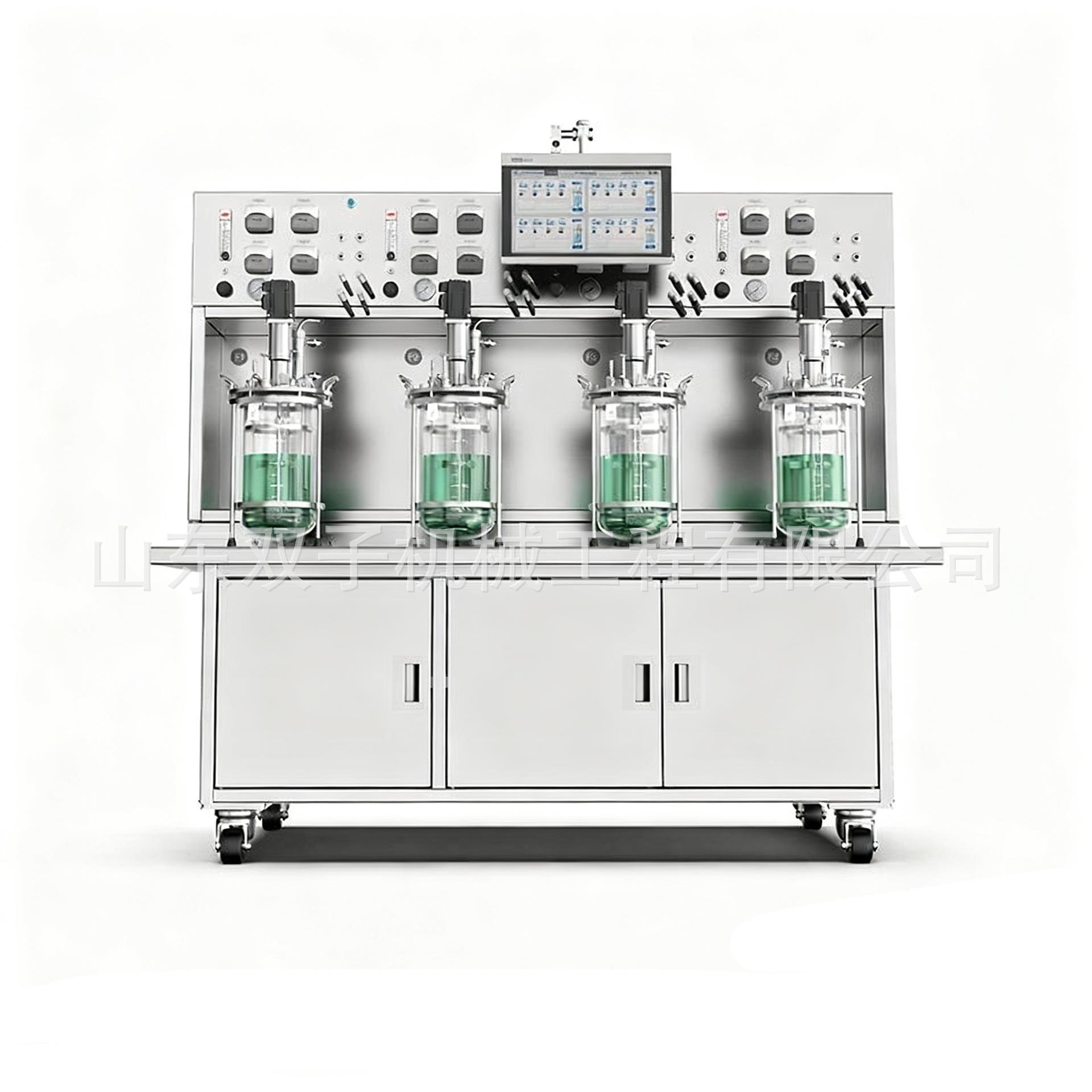 微生物培养罐实验室多联平行玻璃发酵罐小型全自动不锈钢发酵罐