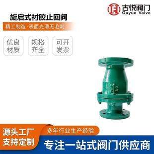 H44J-10/16C旋启式衬胶止回阀DN50