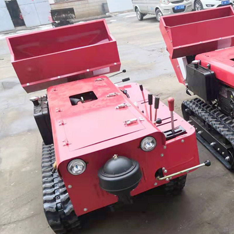 新款多功能田园管理机自走式汽油履带微耕机小型大马力旋耕翻土机